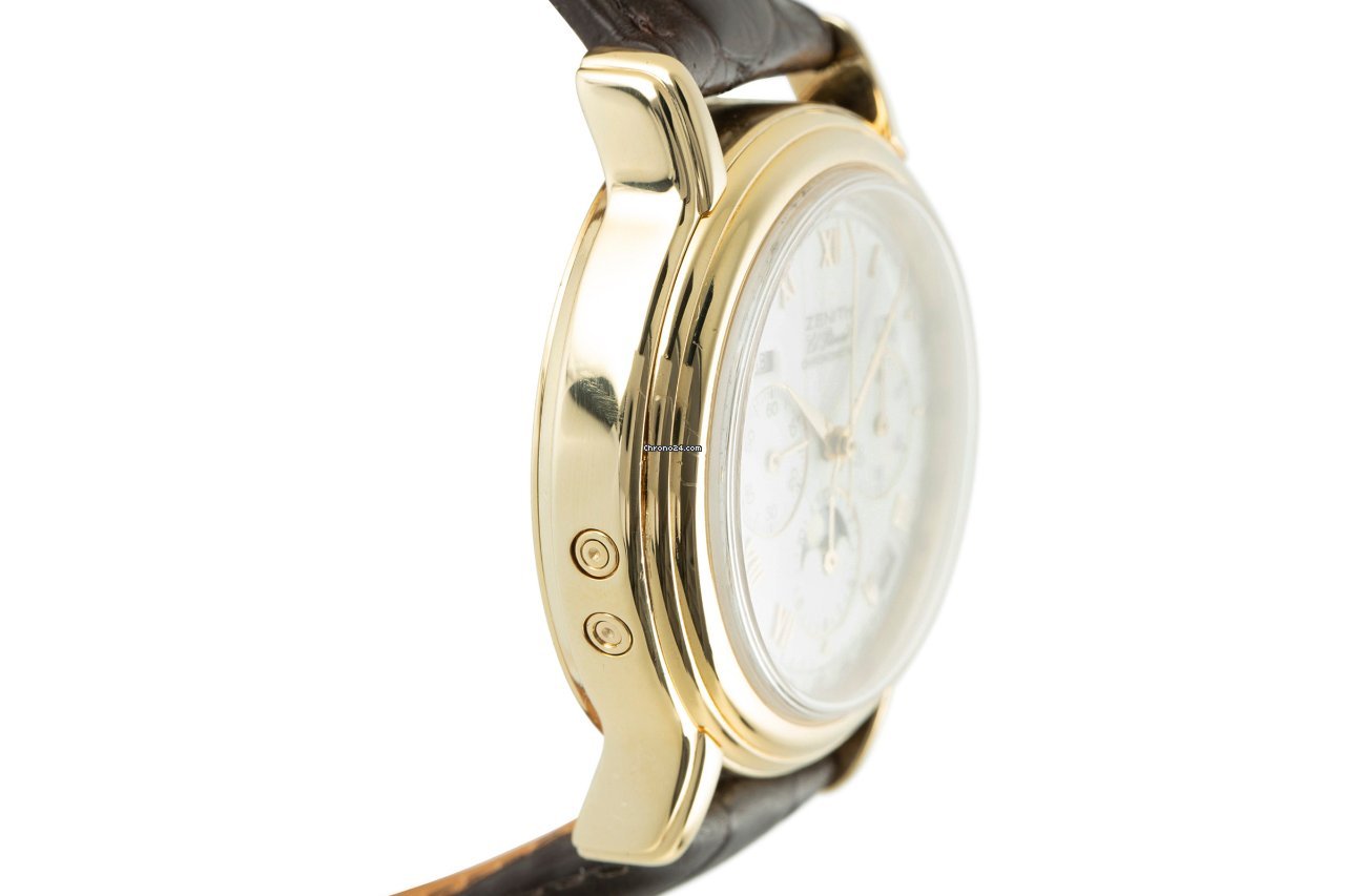 IMG_9081 Zenith El Primero Mens watch Unisex Automatic Yellow gold 14 30.0240.410 Replica 4