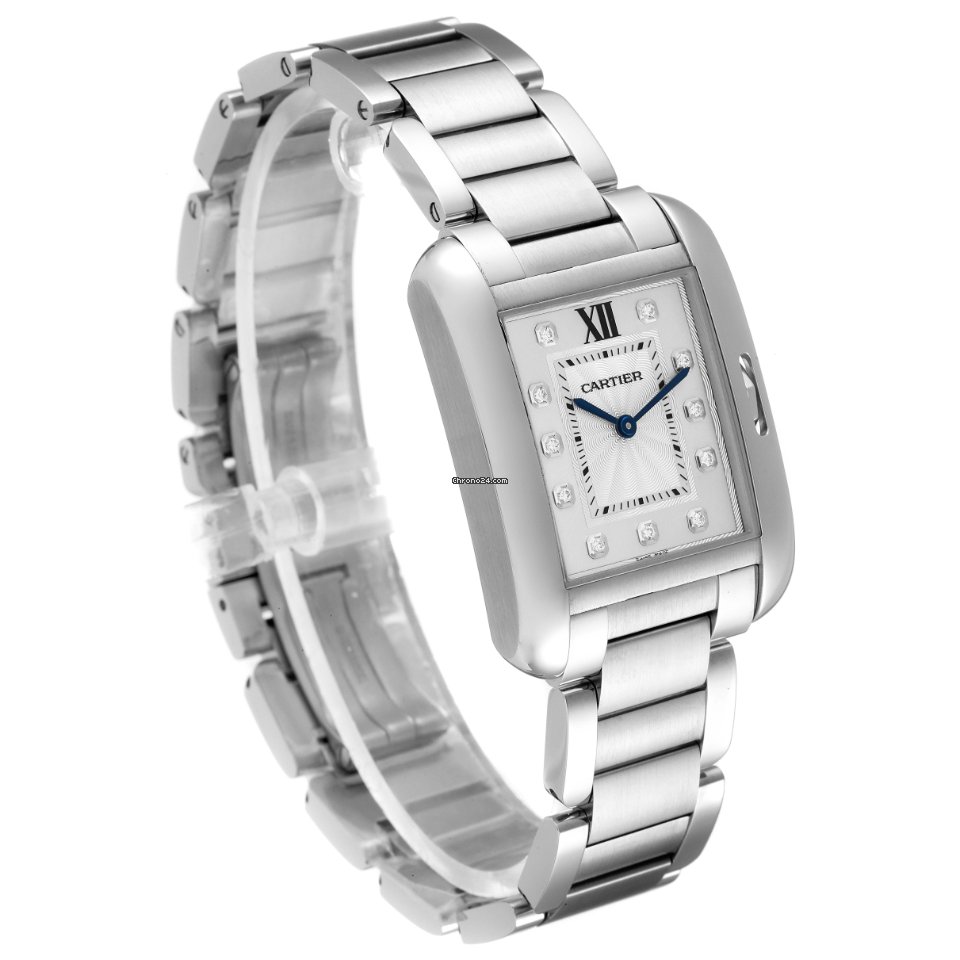 IMG_9081 Cartier Tank Anglaise Womens watch Quartz Steel W4TA0004 Replica 4