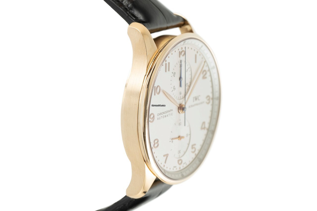 IWC Portuguese Chronograph Mens watch Unisex Automatic Red gold IW3714-02 Replica 4