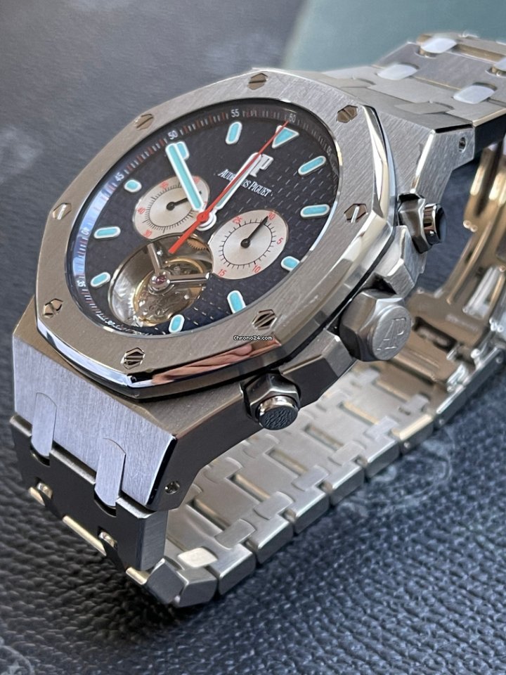 IMG_9081 Audemars Piguet Royal Oak Tourbillon Mens watch Unisex Manual winding Steel 25977ST.OO.1205ST.01 Replica 4
