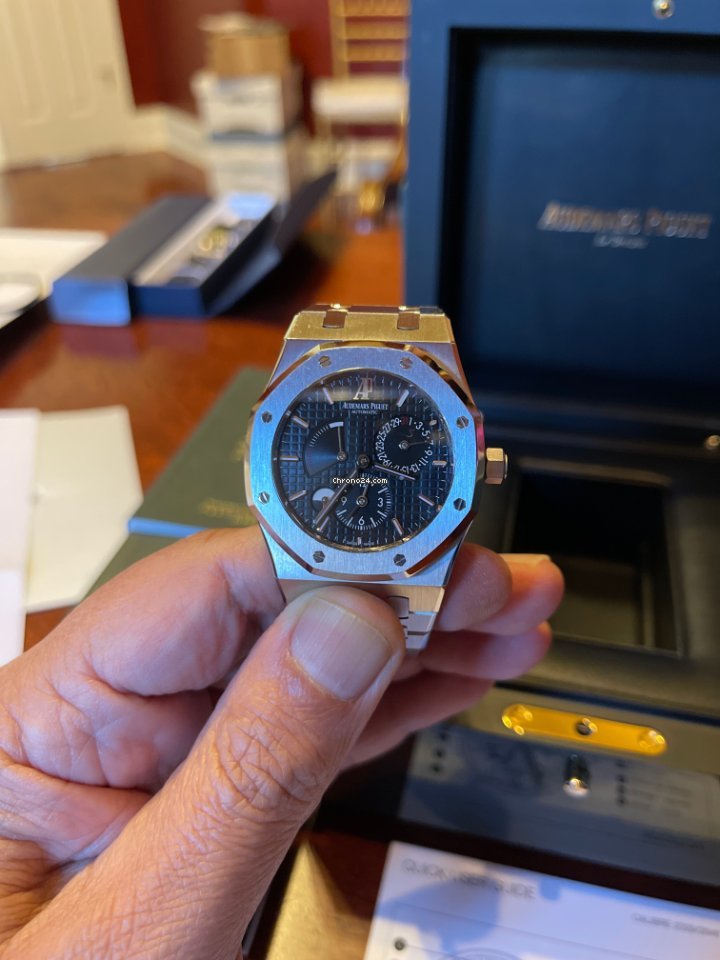 IMG_9081 Audemars Piguet Royal Oak Dual Time Mens watch Unisex Automatic Steel 26120ST.OO.1220ST.02 Replica 4