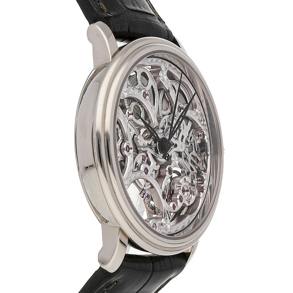 Blancpain Mens watch Unisex Manual winding White gold 6633-1500-55B Replica 4