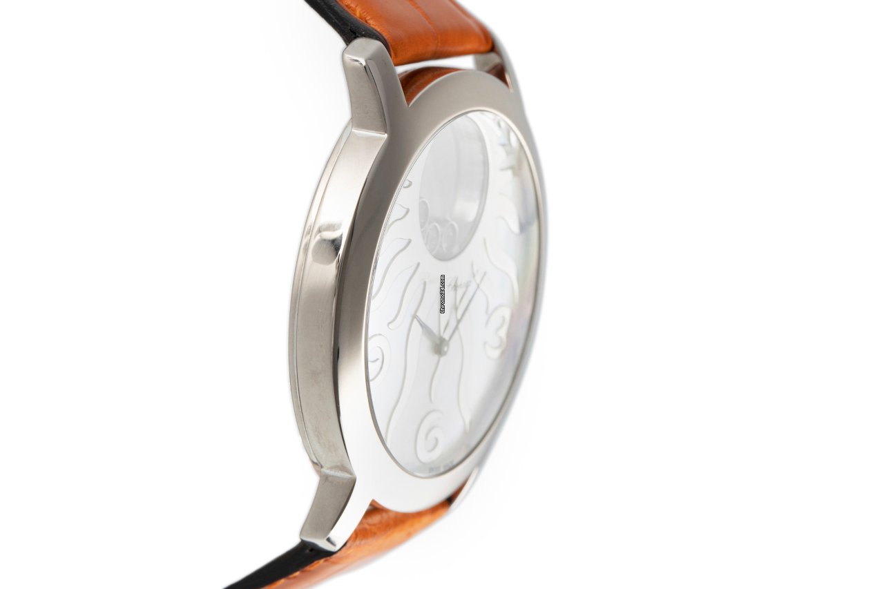 IMG_9081 Chopard Happy Diamonds Mens watch Unisex Quartz White gold 207469-1004 Replica 4