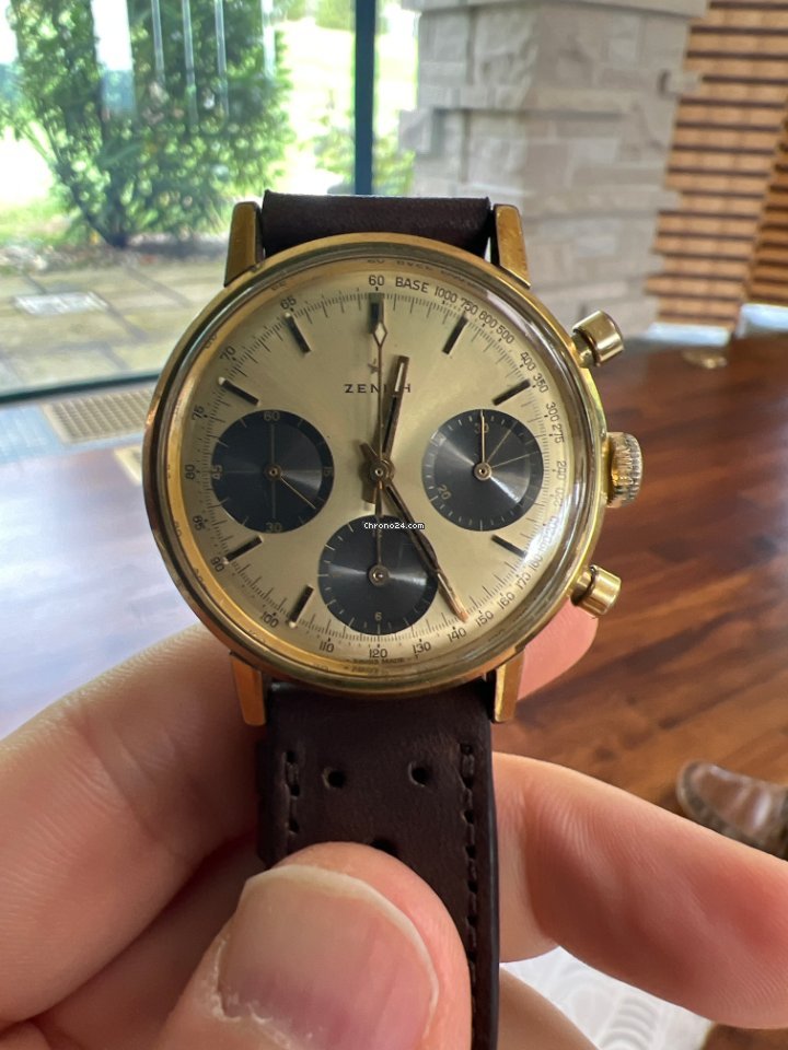 IMG_9081 Zenith Mens watch Unisex Manual winding Gold Steel 146-HP Replica 4