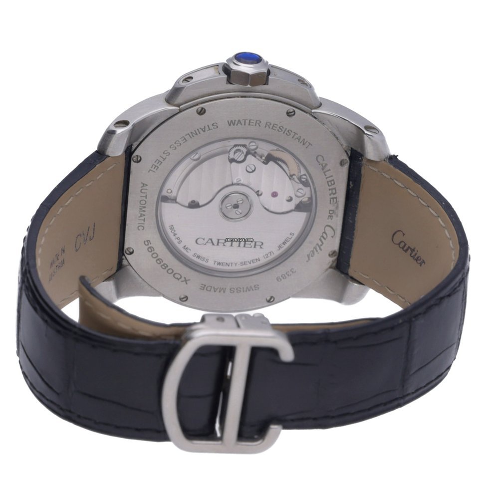 IMG_9081 Cartier Calibre de Cartier Mens watch Unisex Automatic Steel W7100037 Replica 4