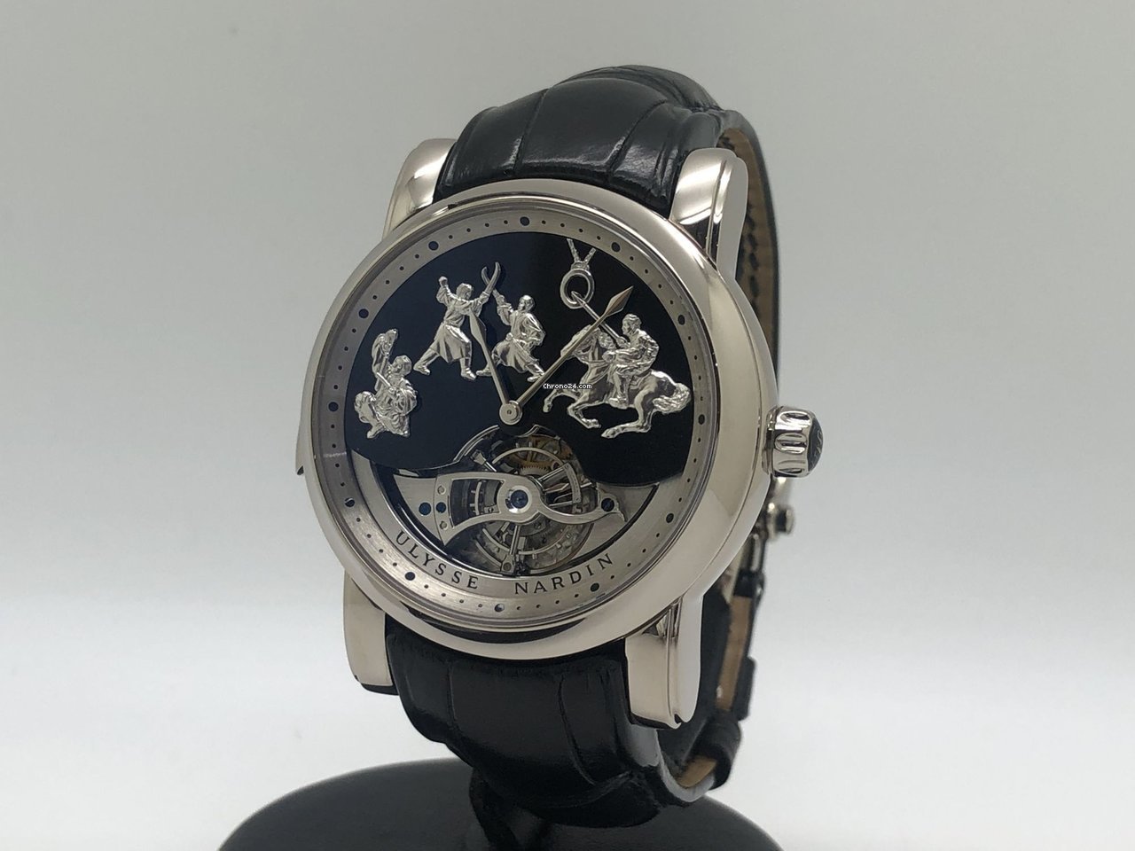 IMG_9081 Ulysse Nardin Genghis Khan Mens watch Unisex Manual winding White gold 780-88 Replica 4