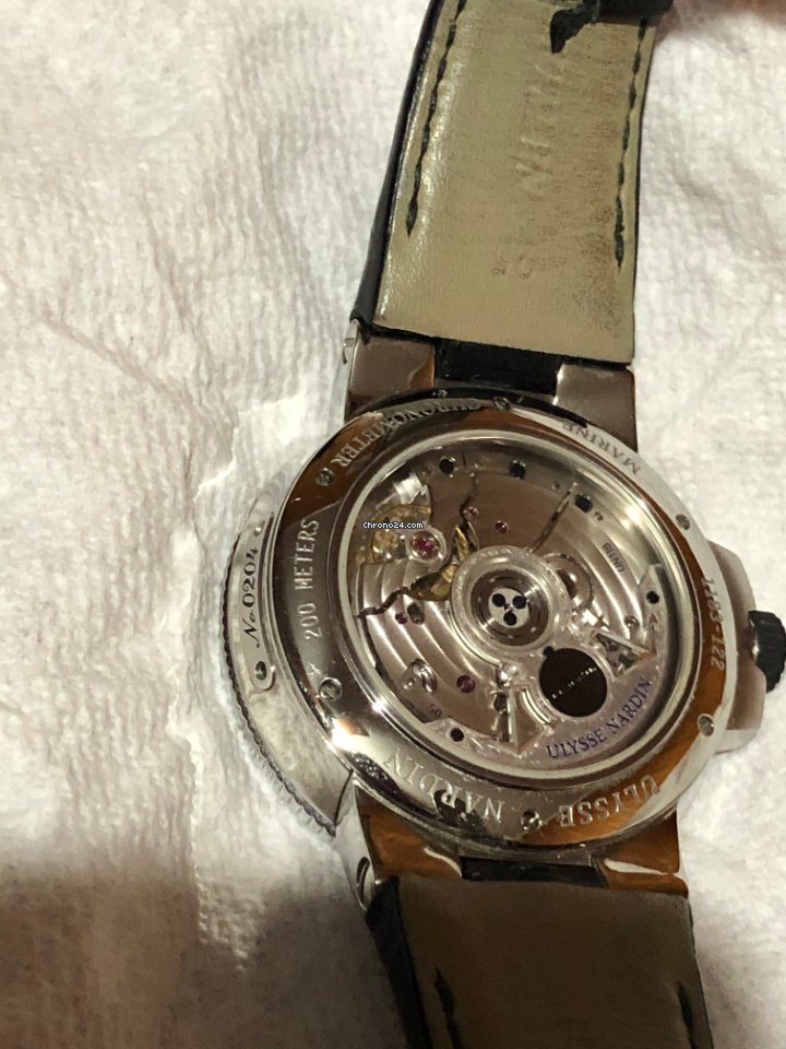 IMG_9081 Ulysse Nardin Marine Chronometer Manufacture Mens watch Unisex Automatic Steel 1183-122 Replica 4
