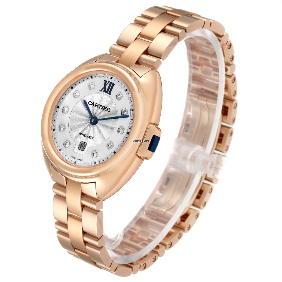 IMG_9081 Cartier Cle de Cartier Womens watch Automatic Rose gold WJCL0033 Replica 4