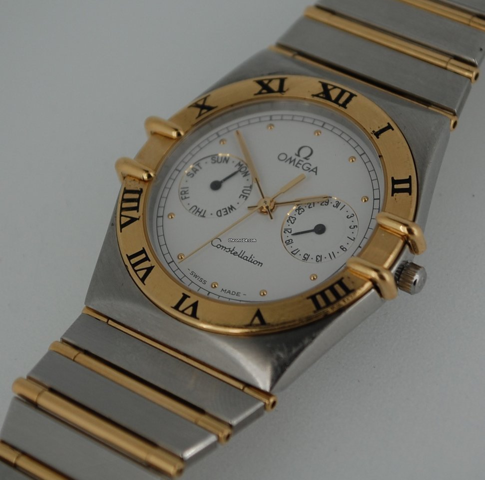 Omega Constellation Day-Date Mens watch Unisex Quartz Gold Steel 396.1069 Replica 4