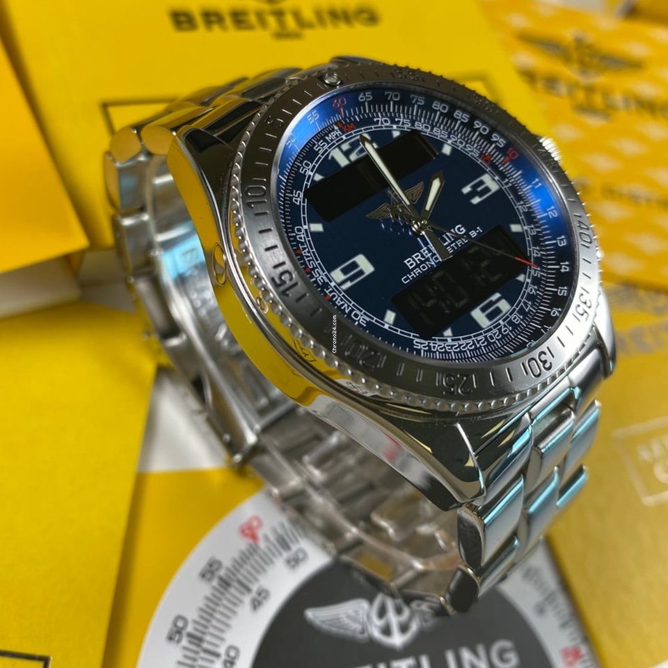 IMG_9081 Breitling B-1 Mens watch Unisex Quartz Steel A78362 Replica 4