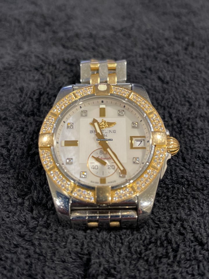 IMG_9081 Breitling Galactic 36 Womens watch Automatic Gold Steel C3733012 A724 376C Replica 4
