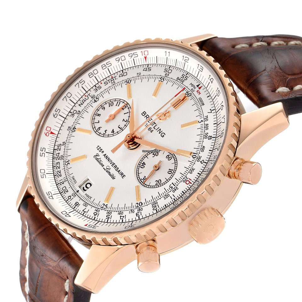 IMG_9081 Breitling Navitimer Mens watch Unisex Automatic Rose gold R26322 Replica 4