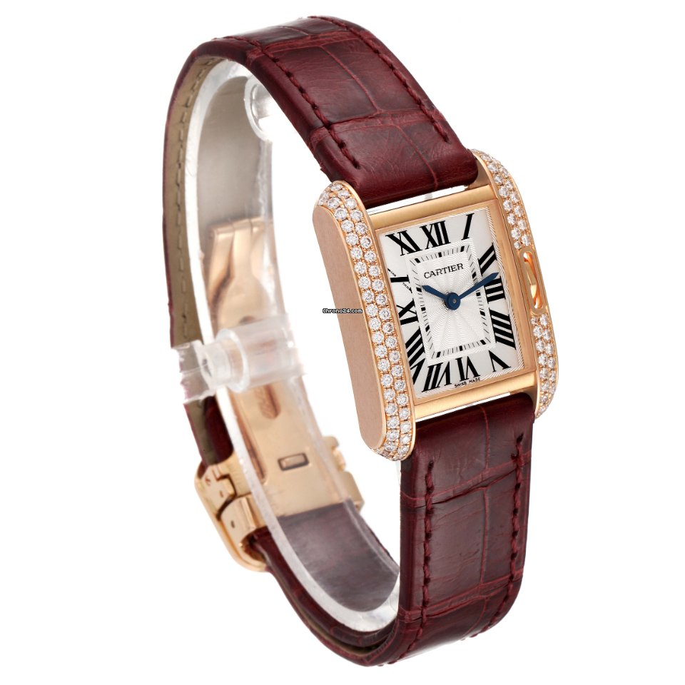 Cartier Tank Anglaise Womens watch Quartz Rose gold WT100013 Replica 4