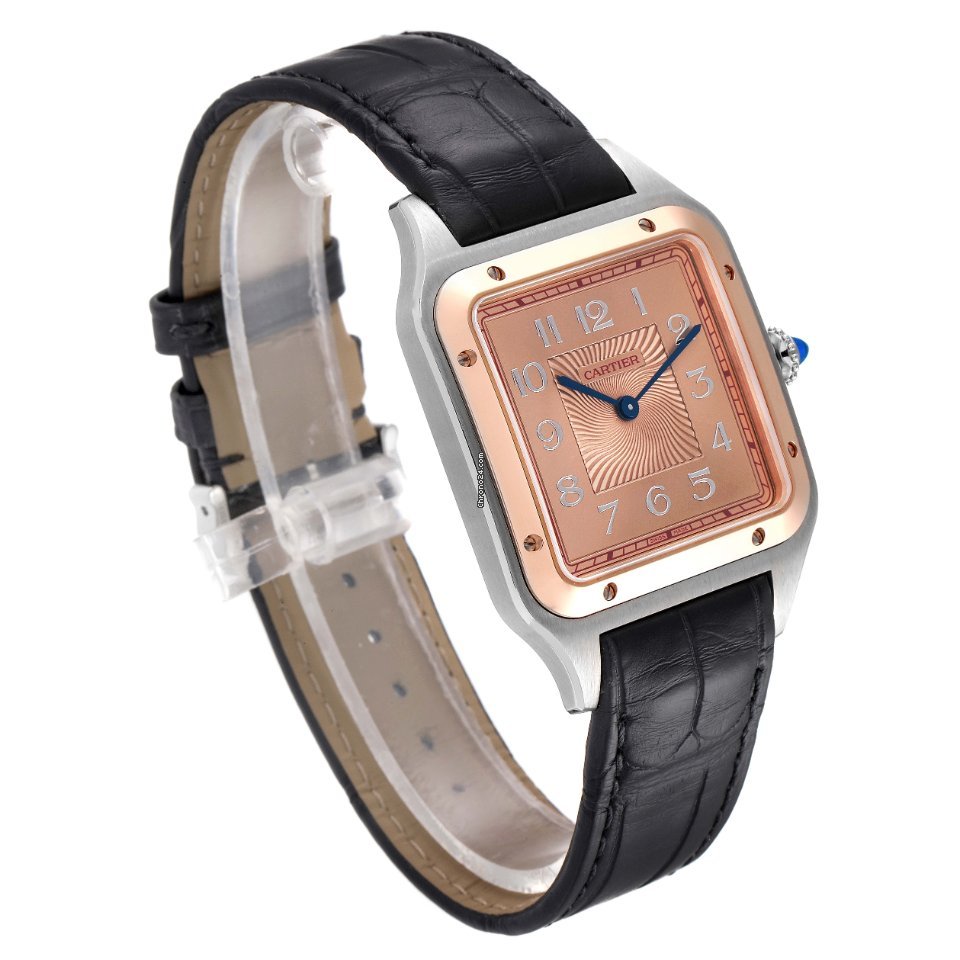 IMG_9081 Cartier Santos Dumont Mens watch Unisex Manual winding Steel W2SA0025 Replica 4