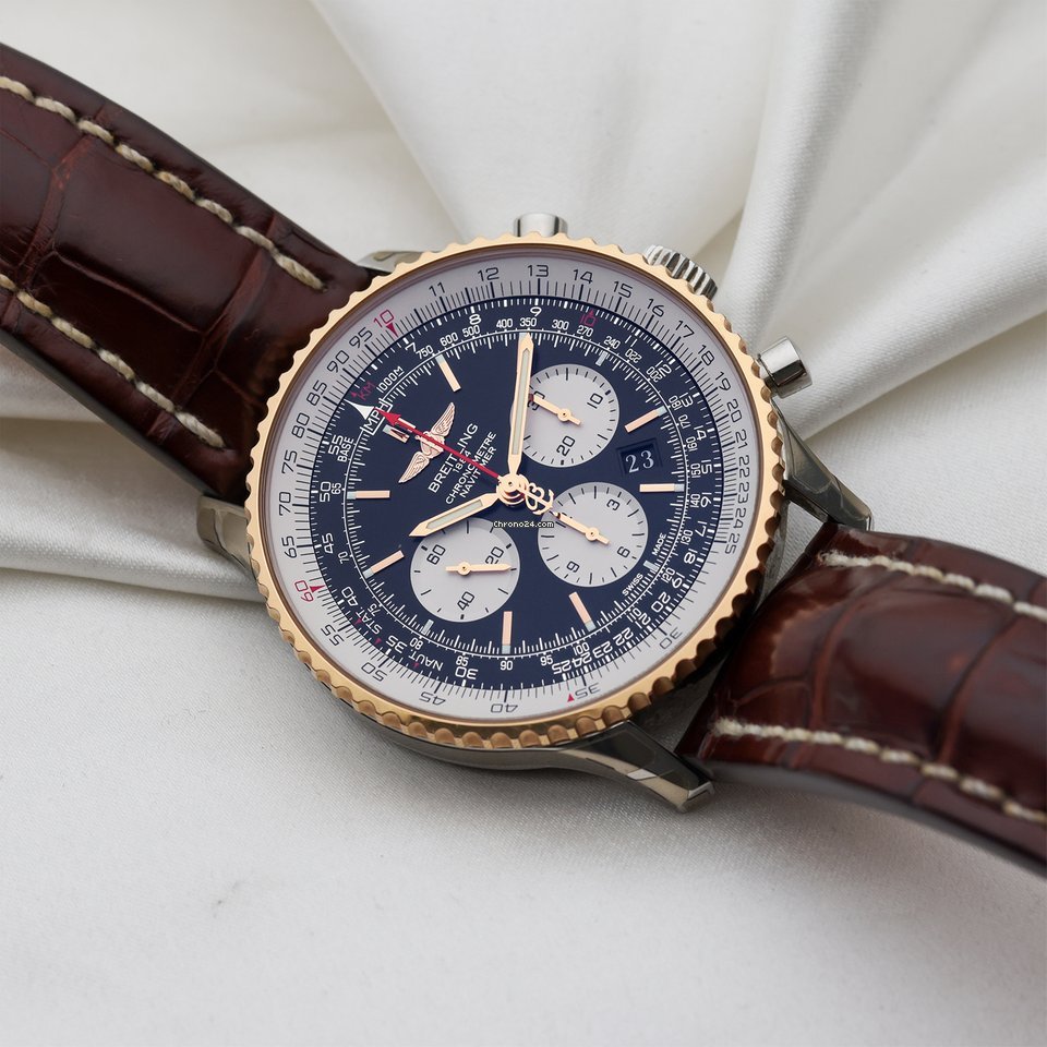 IMG_9081 Breitling Navitimer 01 (46 MM) Mens watch Unisex Automatic Gold Steel UB012721 BE18 Replica 4
