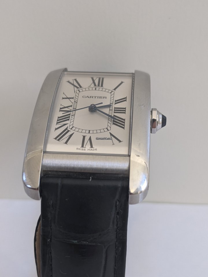 IMG_9081 Cartier Tank Americaine Mens watch Unisex Automatic Steel WSTA0018 Replica 4