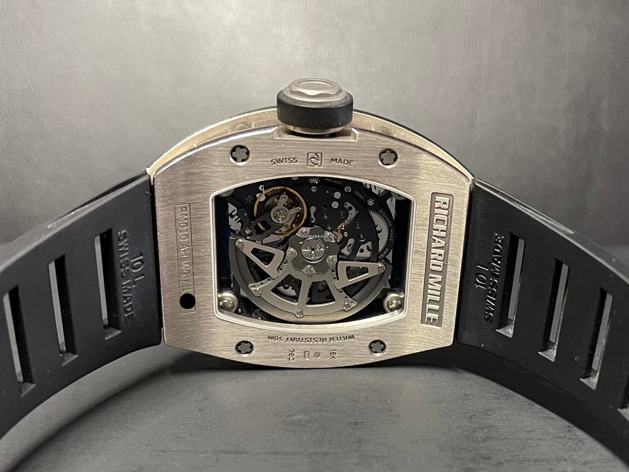 IMG_9081 Richard Mille RM 010 Mens watch Unisex Automatic White gold RM010 AH WG Replica 4
