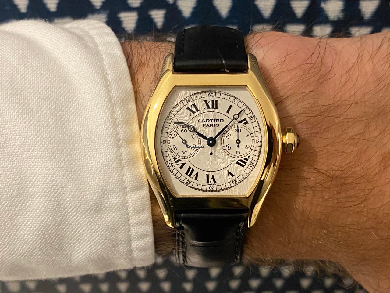 Cartier Tortue Mens watch Unisex Manual winding Yellow gold 2356 Replica 4