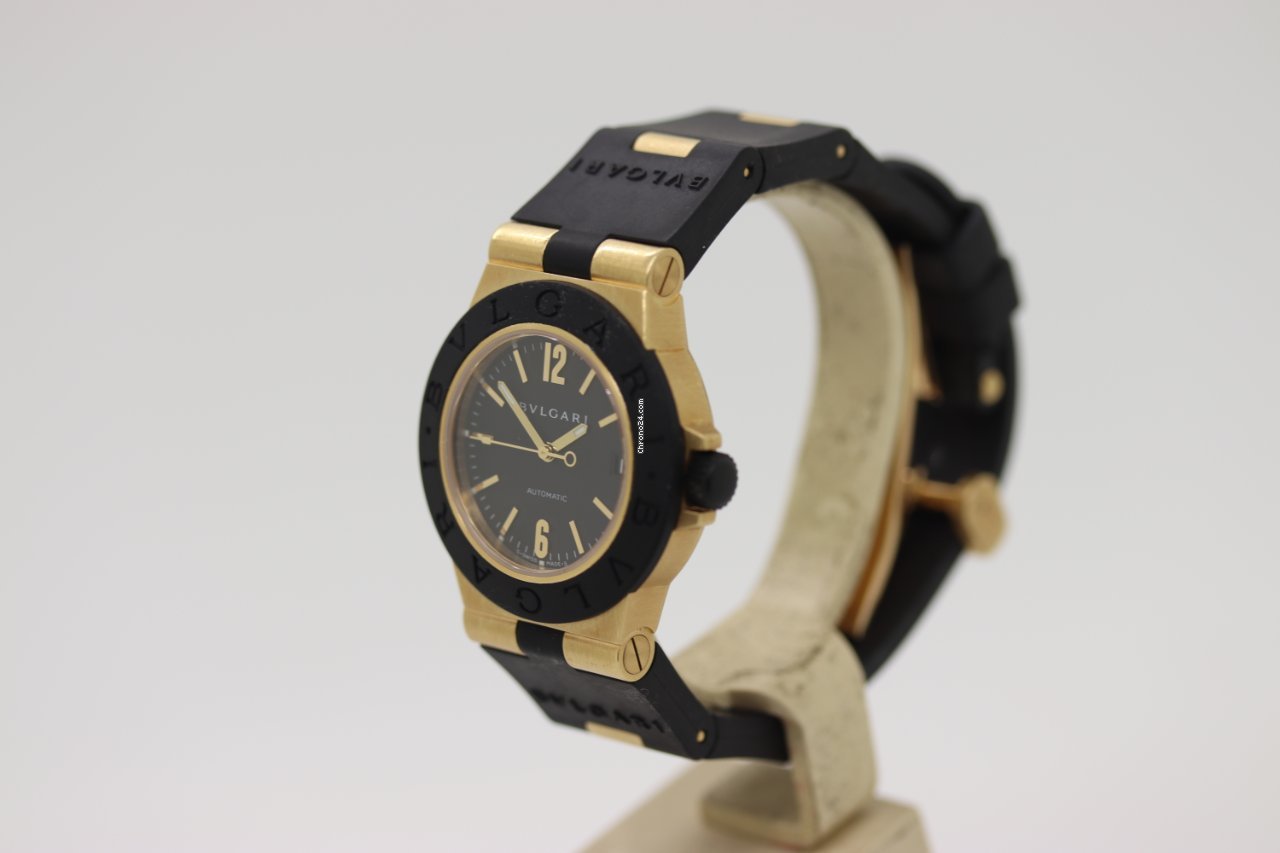 IMG_9081 Bulgari Diagono Womens watch Automatic Yellow gold AL32G Replica 4