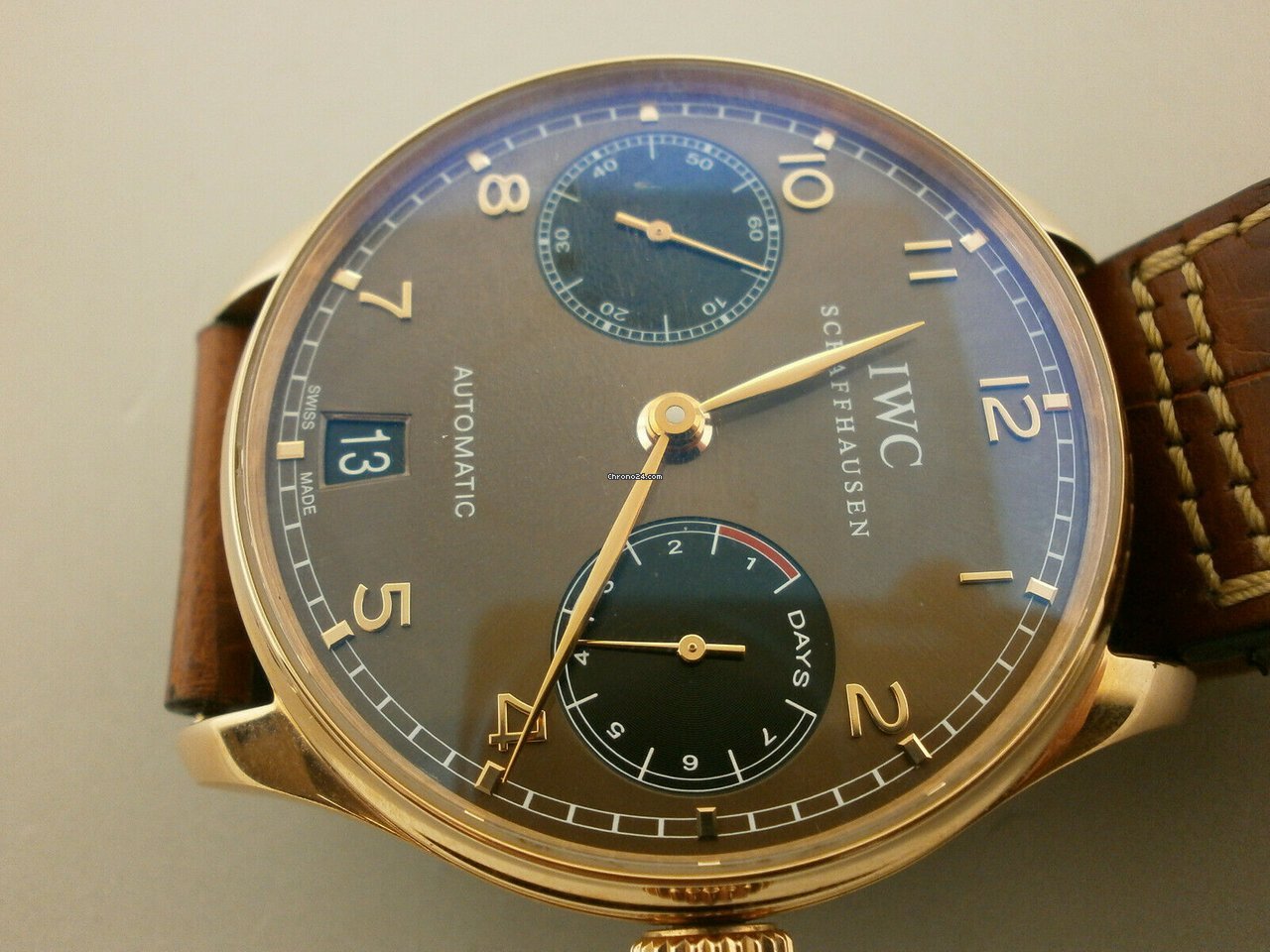 IWC Portuguese Automatic Mens watch Unisex Automatic Rose gold 5001-24 Replica 4