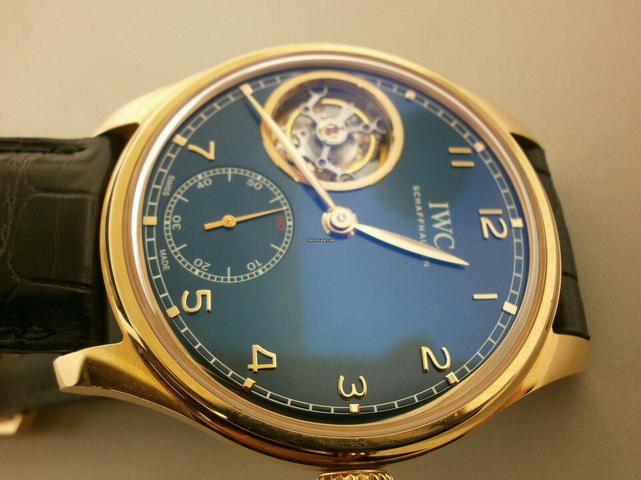 IMG_9081 IWC Portuguese Tourbillon Manual winding Rose gold 5463-05 Replica 4