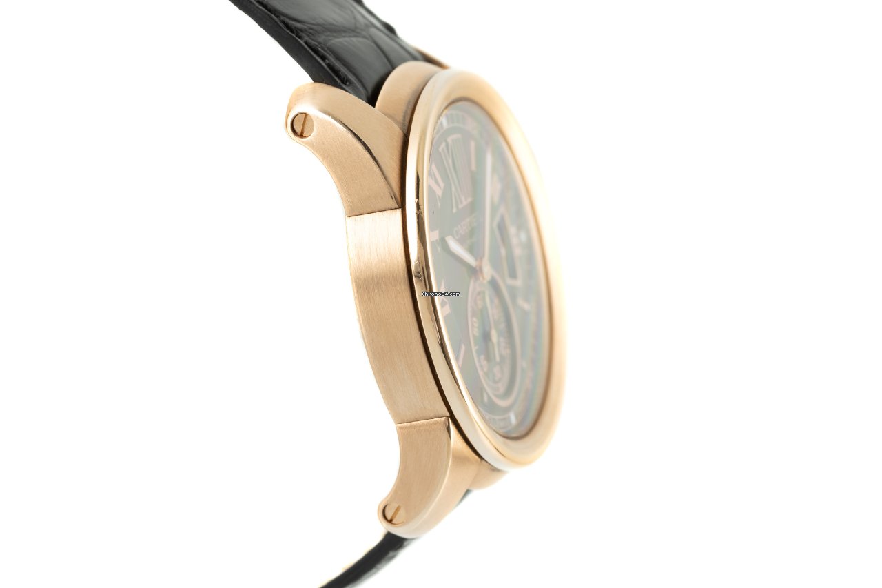 IMG_9081 Cartier Calibre de Cartier Mens watch Unisex Automatic Red gold 3300 Replica 4