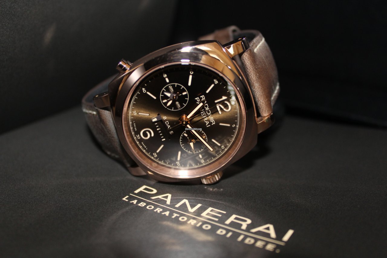 IMG_9081 Panerai Special Editions Mens watch Unisex Manual winding Rose gold PAM 00502 Replica 4