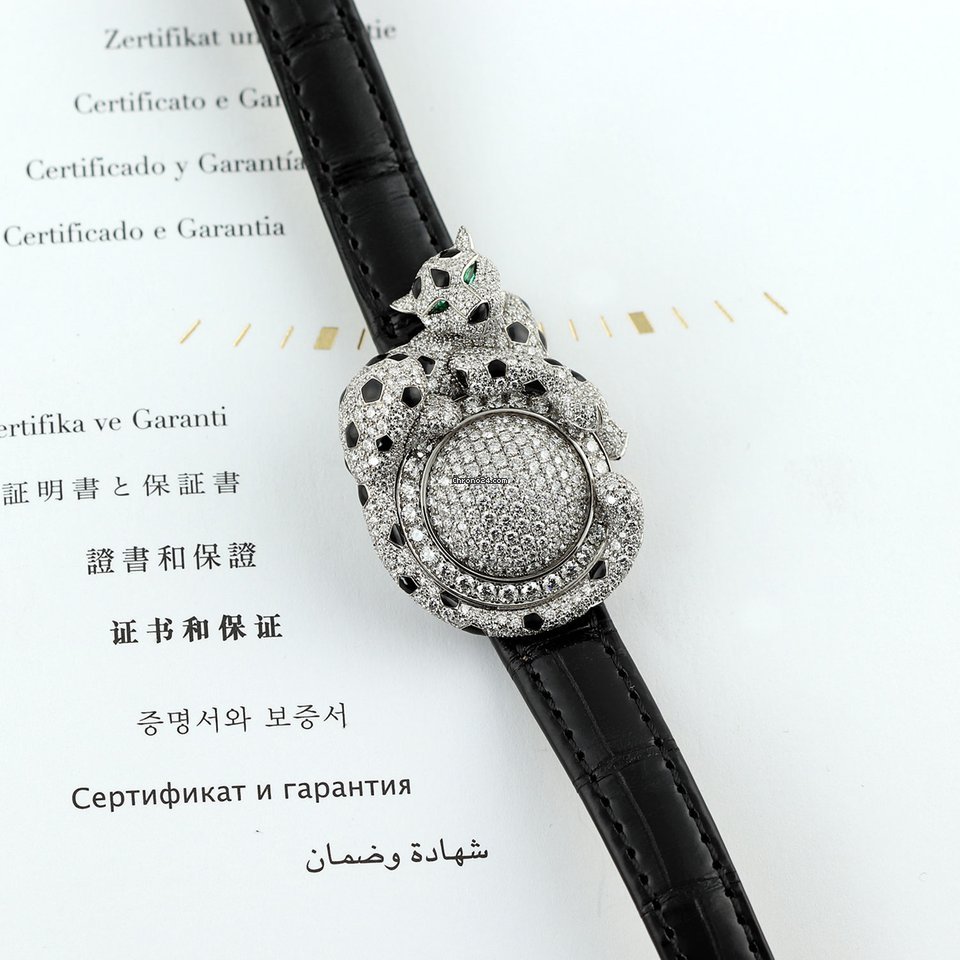 Cartier Panthere Womens watch Quartz White gold hpi00773 Replica 4