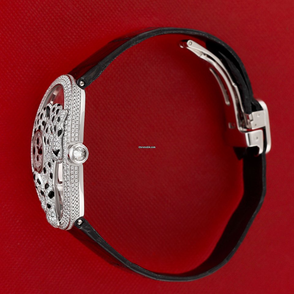 IMG_9081 Cartier Panthere Womens watch Manual winding White gold hpi00656 Replica 4