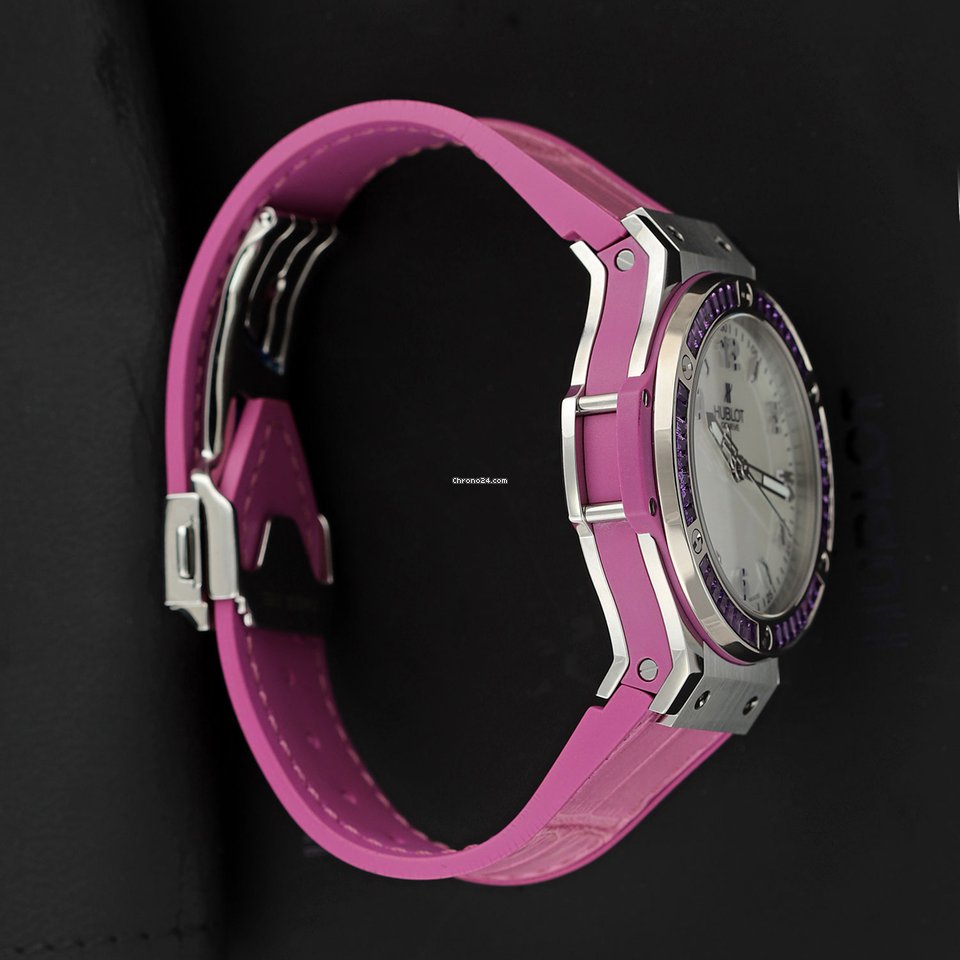IMG_9081 Hublot Big Bang Tutti Frutti Womens watch Quartz Steel 361.sv.6010.lr.1905 Purple Replica 4