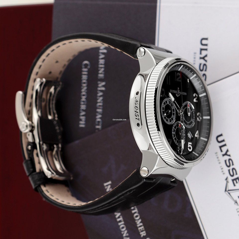 IMG_9081 Ulysse Nardin Marine Chronograph Mens watch Unisex Automatic Steel 1503-150 62 Replica 4