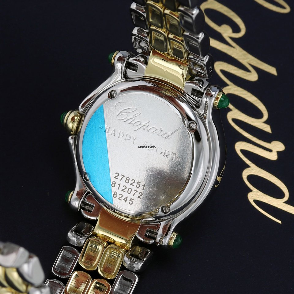 Chopard Happy Sport Womens watch Quartz Gold Steel 27 8251-22 11 Replica 4