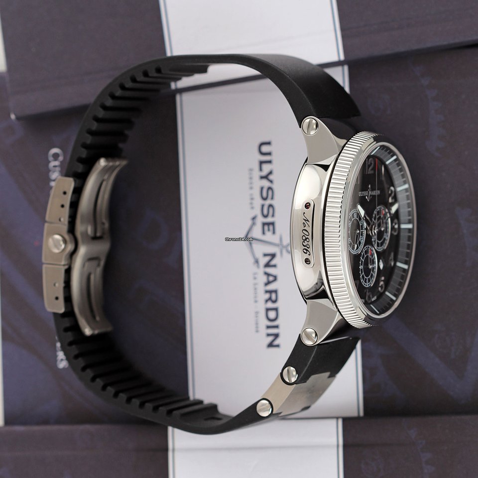 IMG_9081 Ulysse Nardin Marine Chronograph Mens watch Unisex Automatic Steel 1503-150-3 62 Replica 4