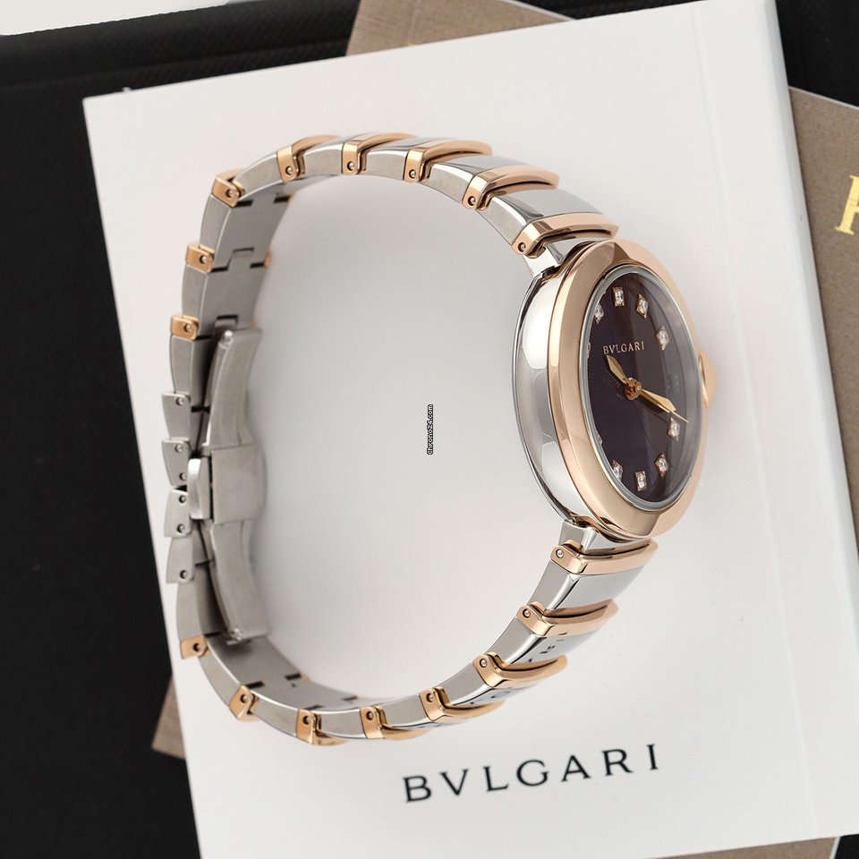 IMG_9081 Bulgari Lucea Womens watch Automatic Gold Steel 102497 Replica 4