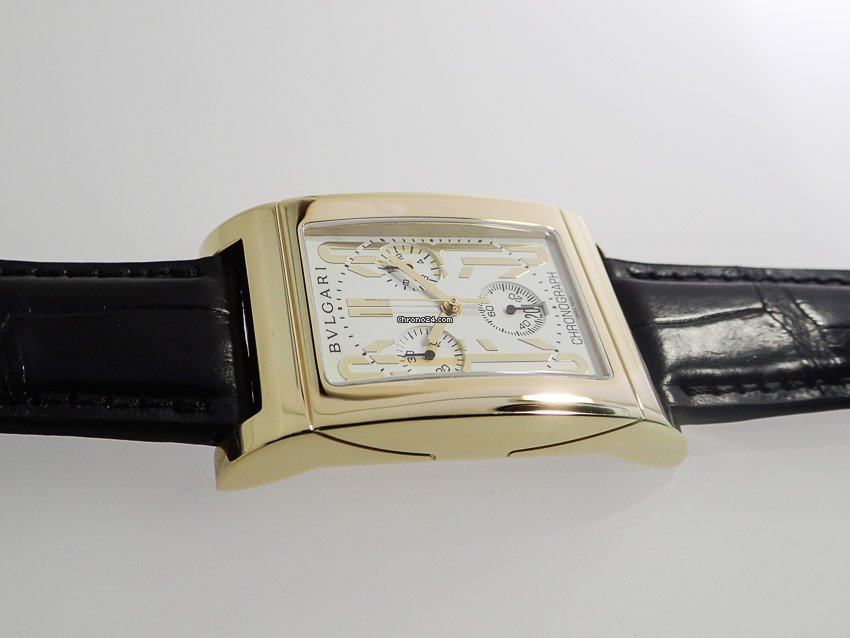 IMG_9081 Bulgari Rettangolo Mens watch Unisex Quartz Yellow gold RTC49G Replica 4