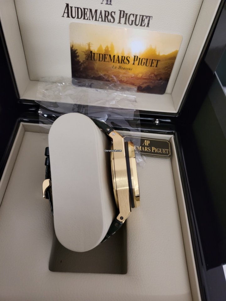 Audemars Piguet Automatic Yellow gold 26194BA monte napoleone green dial Replica 4