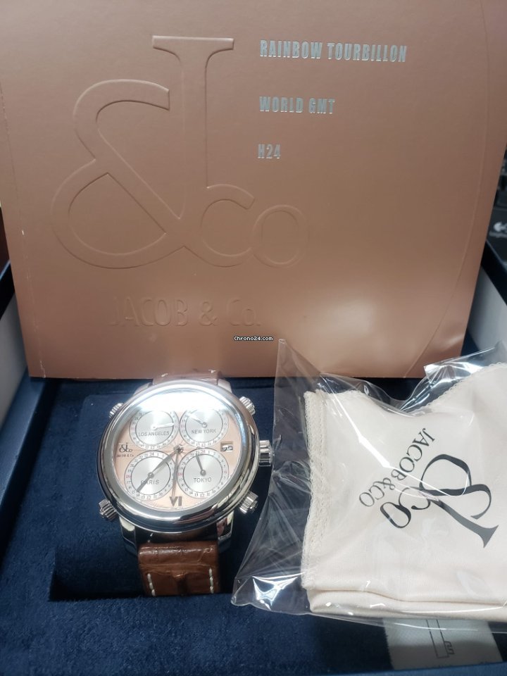 IMG_9081 Jacob & Co. Five Time Zone Mens watch Unisex Automatic Steel H24SSG Replica 4