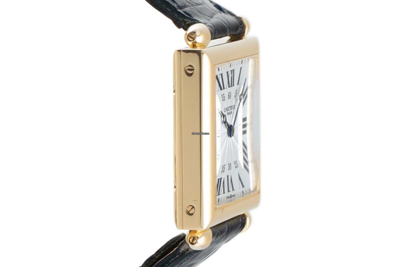 IMG_9081 Cartier Tank Mens watch Unisex Manual winding Yellow gold 2380 Replica 4
