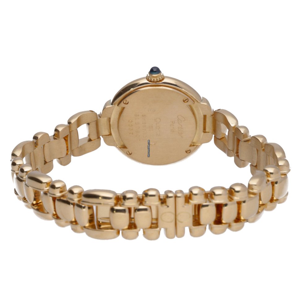 IMG_9081 Cartier Mens watch Unisex Quartz Yellow gold CARTIER 0059 Replica 4