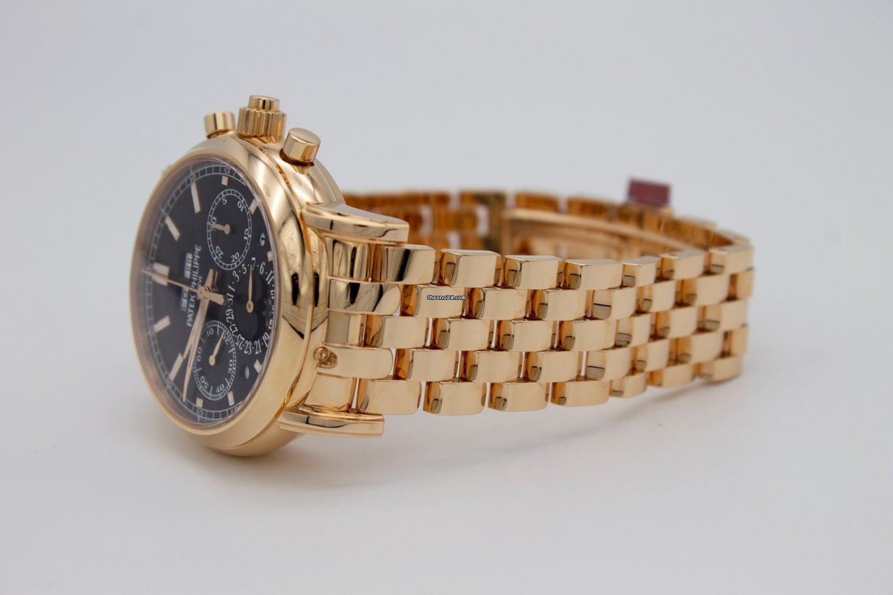 IMG_9081 Patek Philippe Perpetual Calendar Chronograph Mens watch Unisex Manual winding Rose gold 5204 1R-001 Replica 4