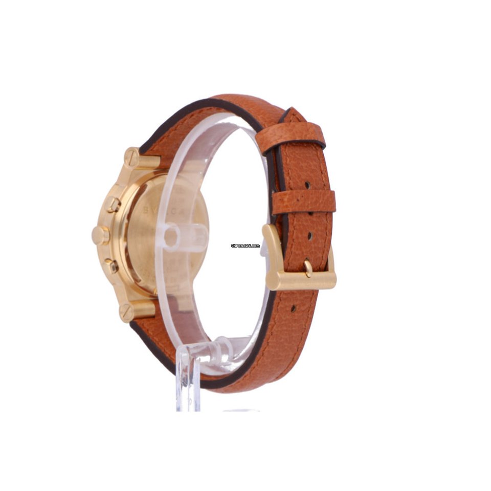 Bulgari Diagono Mens watch Unisex Quartz Yellow gold CH35G Replica 4