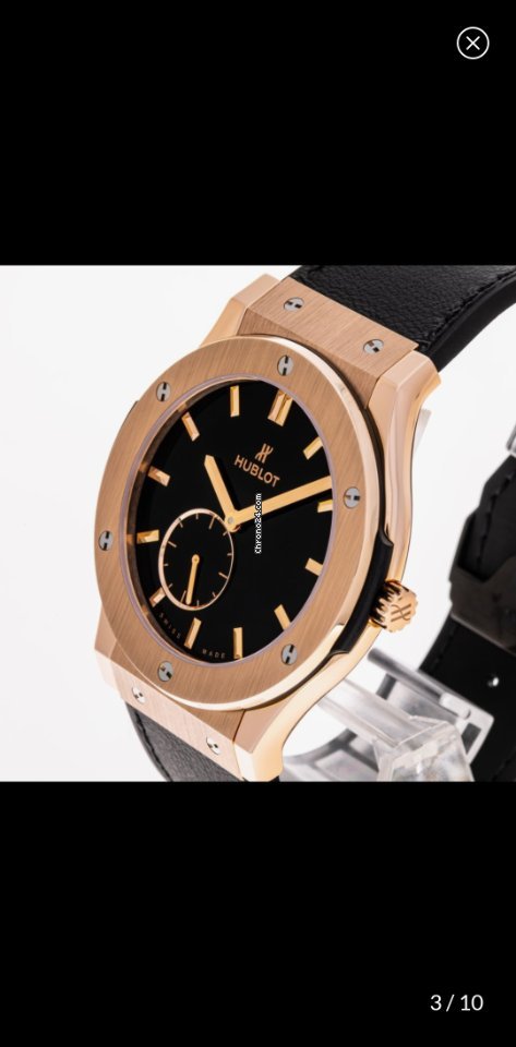 IMG_9081 Hublot Classic Fusion Ultra-Thin Mens watch Unisex Manual winding Rose gold 515.OX.1280.LR Replica 4