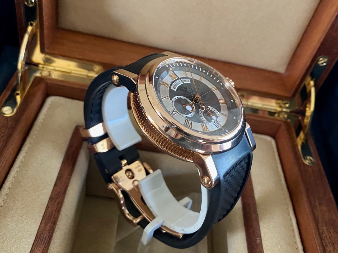 IMG_9081 Breguet Marine Mens watch Unisex Automatic Rose gold 5827BR Z2 5ZU Replica 4