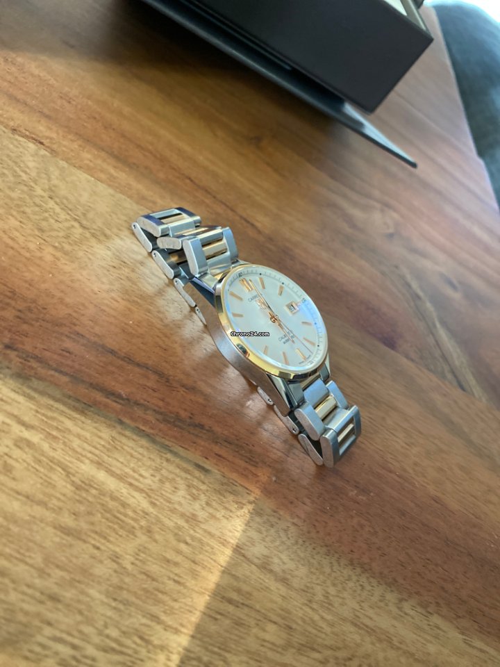 TAG Heuer Carrera Calibre 5 Mens watch Unisex Automatic Gold Steel war215d.bd0784 Replica 4
