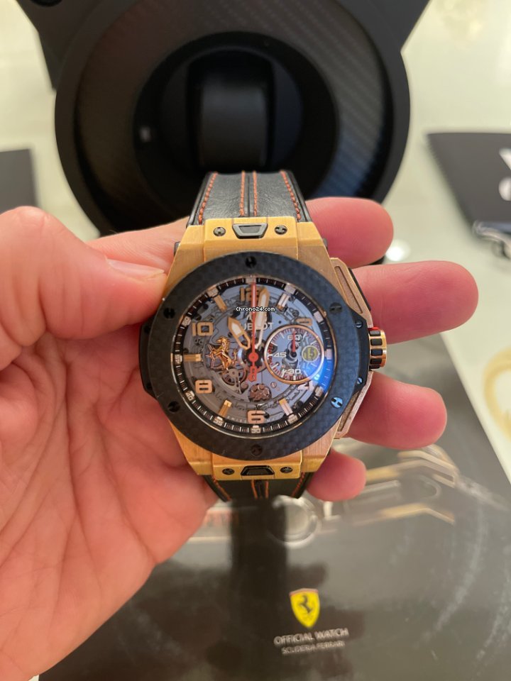 Hublot Big Bang Ferrari Mens watch Unisex Automatic Rose gold 401.OJ.0123.VR Replica 4