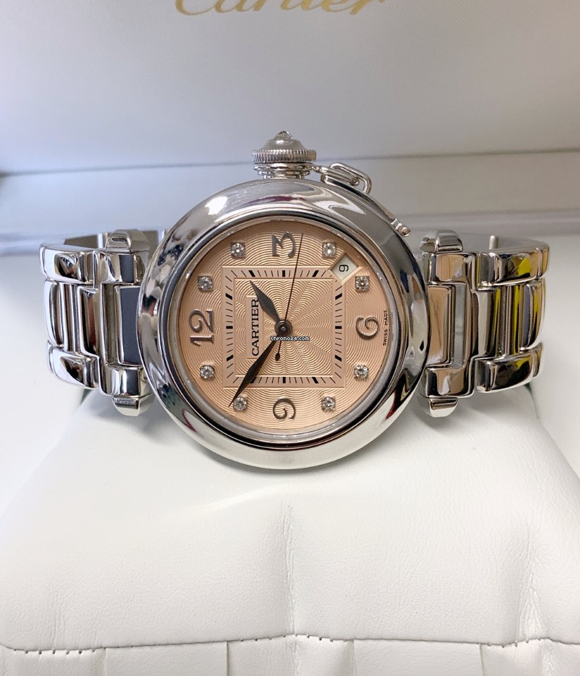IMG_9081 Cartier Pasha Womens watch Automatic White gold 2308 Replica 4