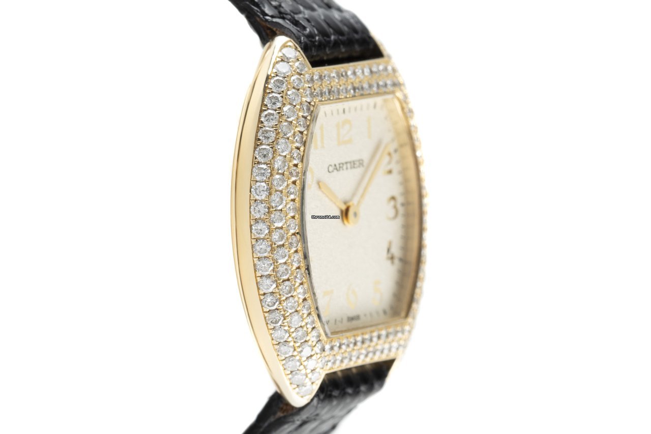 IMG_9081 Cartier Tortue Womens watch Quartz Yellow gold 1945 Replica 4