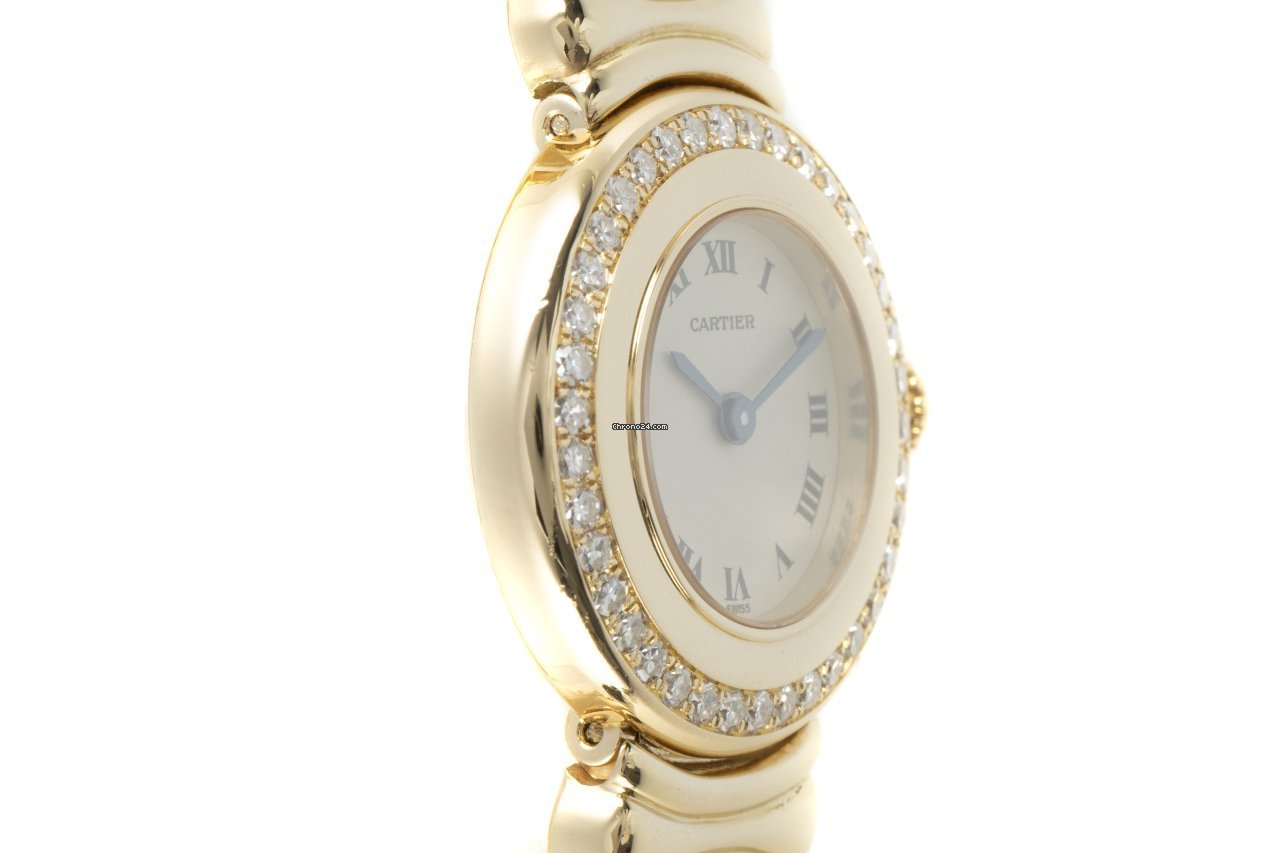 Cartier Baignoire Womens watch Quartz Yellow gold 8057 Replica 4