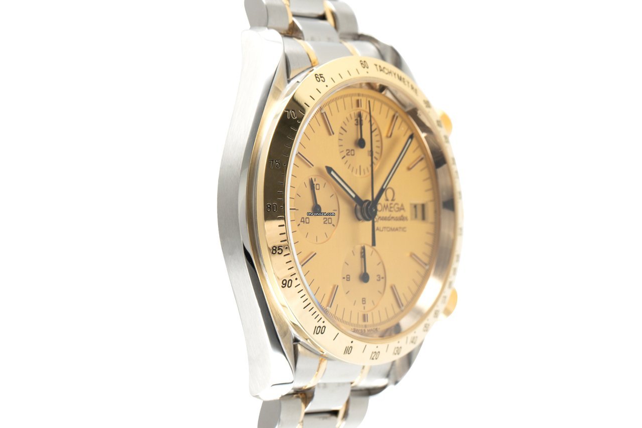 IMG_9081 Omega Speedmaster Date Mens watch Unisex Automatic Gold Steel 3311.10.00 Replica 4