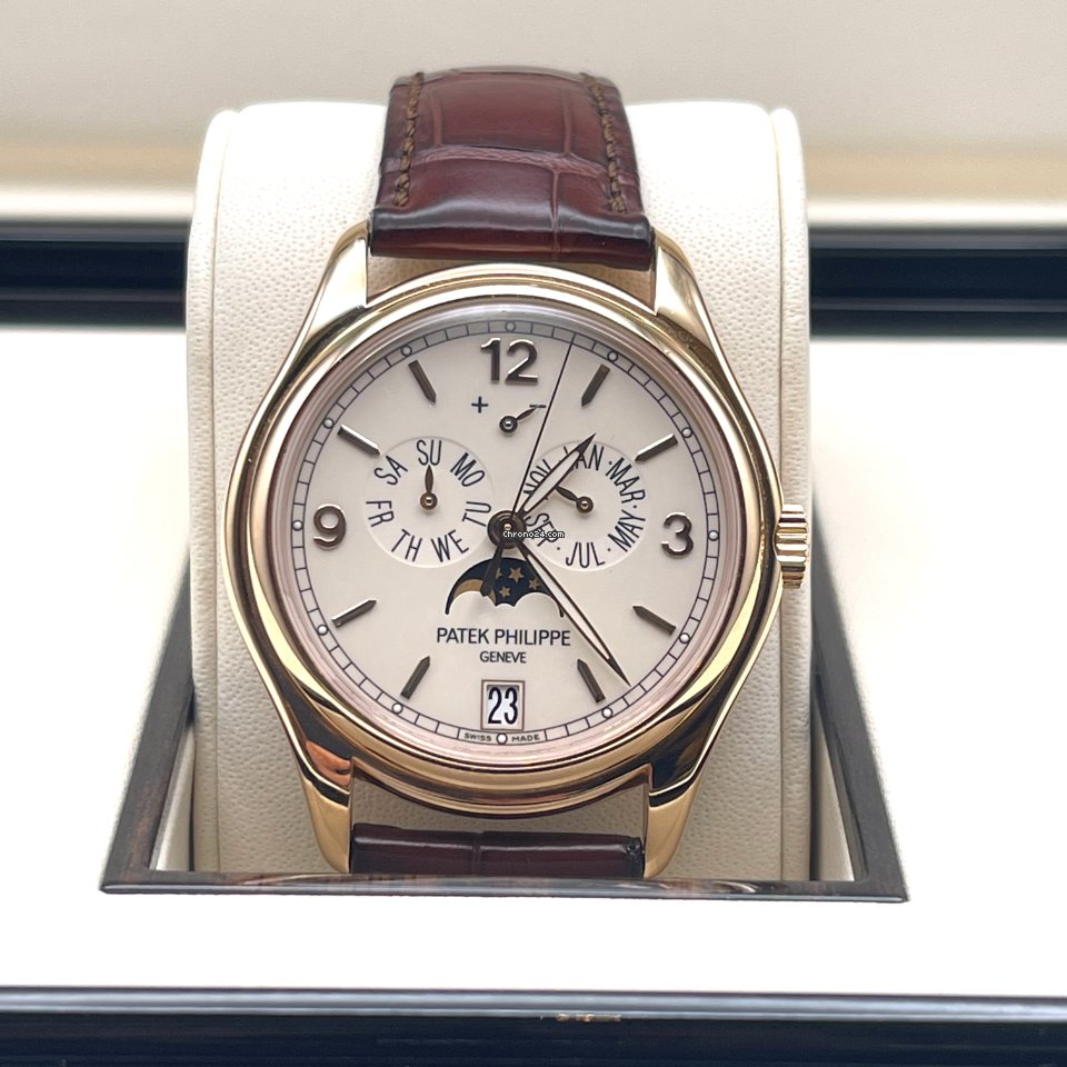 IMG_9081 Patek Philippe Annual Calendar Mens watch Unisex Automatic Rose gold 5146R-001 Replica 4